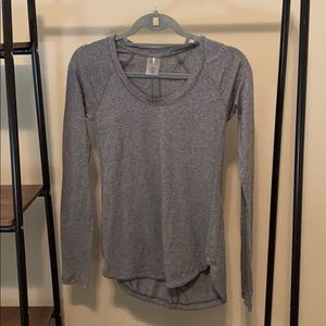 CALIA - Long sleeve grey workout top